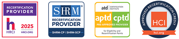 2025 HRCI SHRM ATD HCI Credit Logos