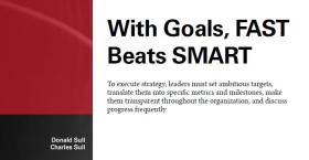 MIT Sloan Management Review: With Goals, FAST Beats SMART