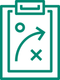Managers using coaching skills icon