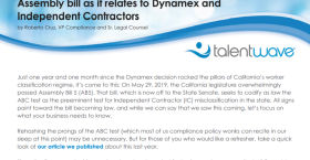 More Tremors in California: Why You Simply Can't Ignore the AB5 State Assembly Bill As It Relates to Dynamex and Independent Contractors