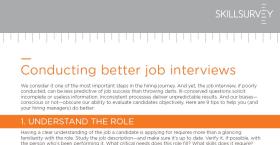 Conducting better job interviews