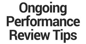 Ongoing Performance Review Tips