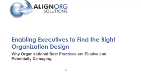 Enabling Executives to Find the Right Organization Design Webinar
